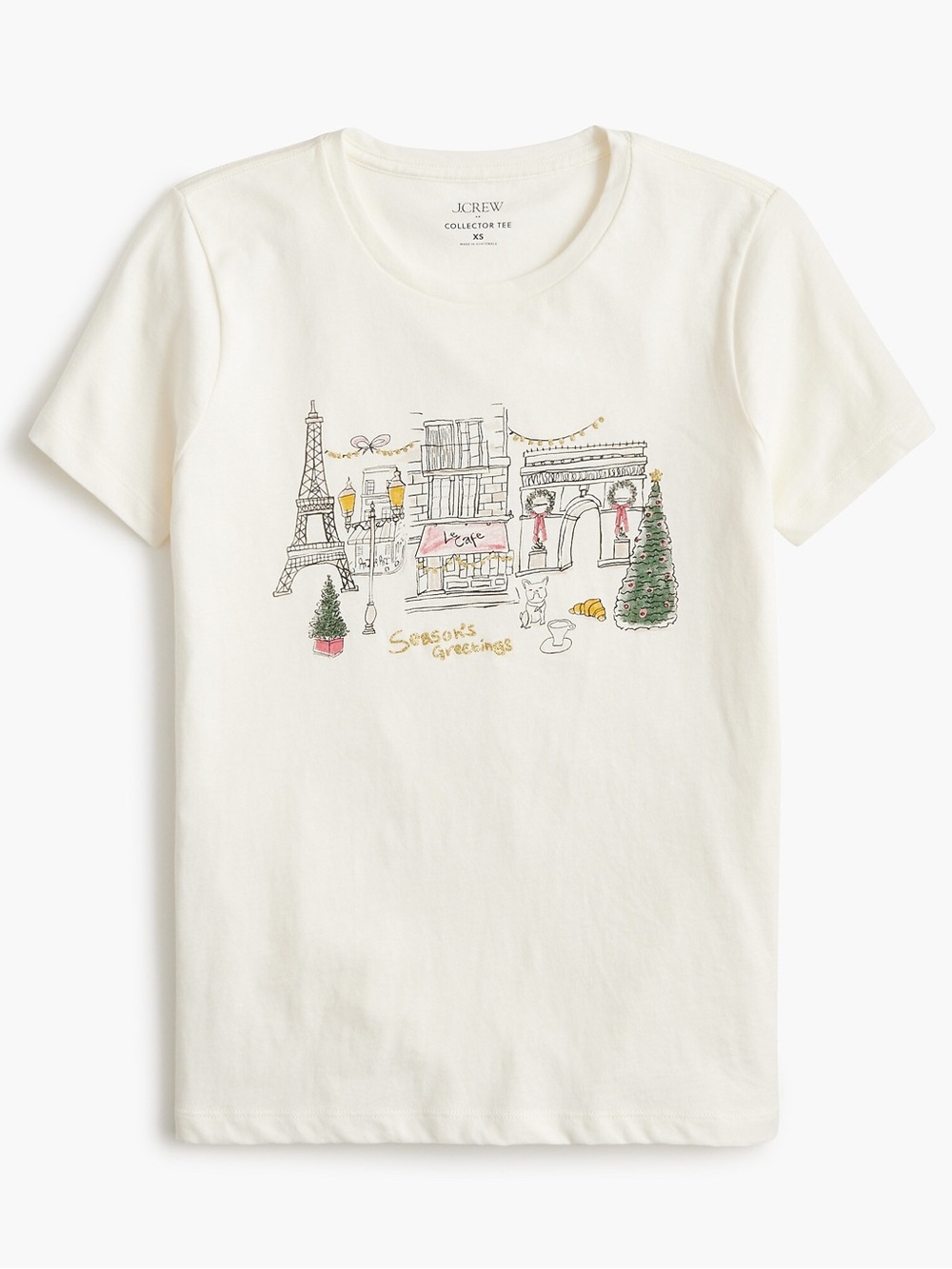 J. Crew Factory Holidays in Paris Graphic Tee